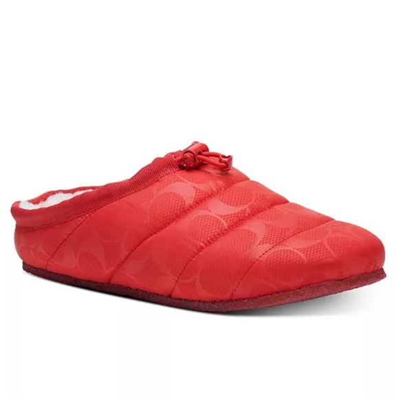 💕NIB💕 Coach Monogram Rachelle Logo Slippers - Picture 1 of 6